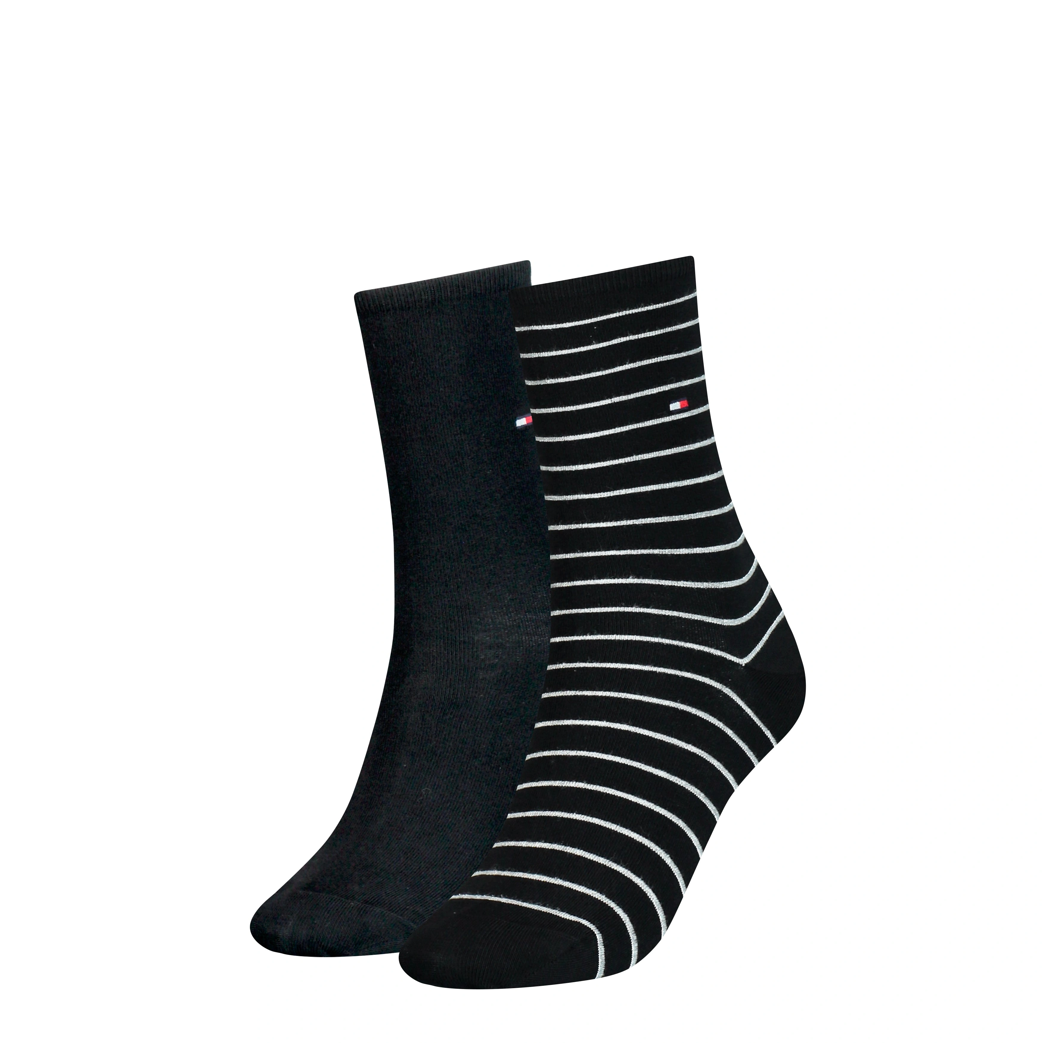 Cozy Tommy Hilfiger Stripe Socks Duo Black Comfort Style