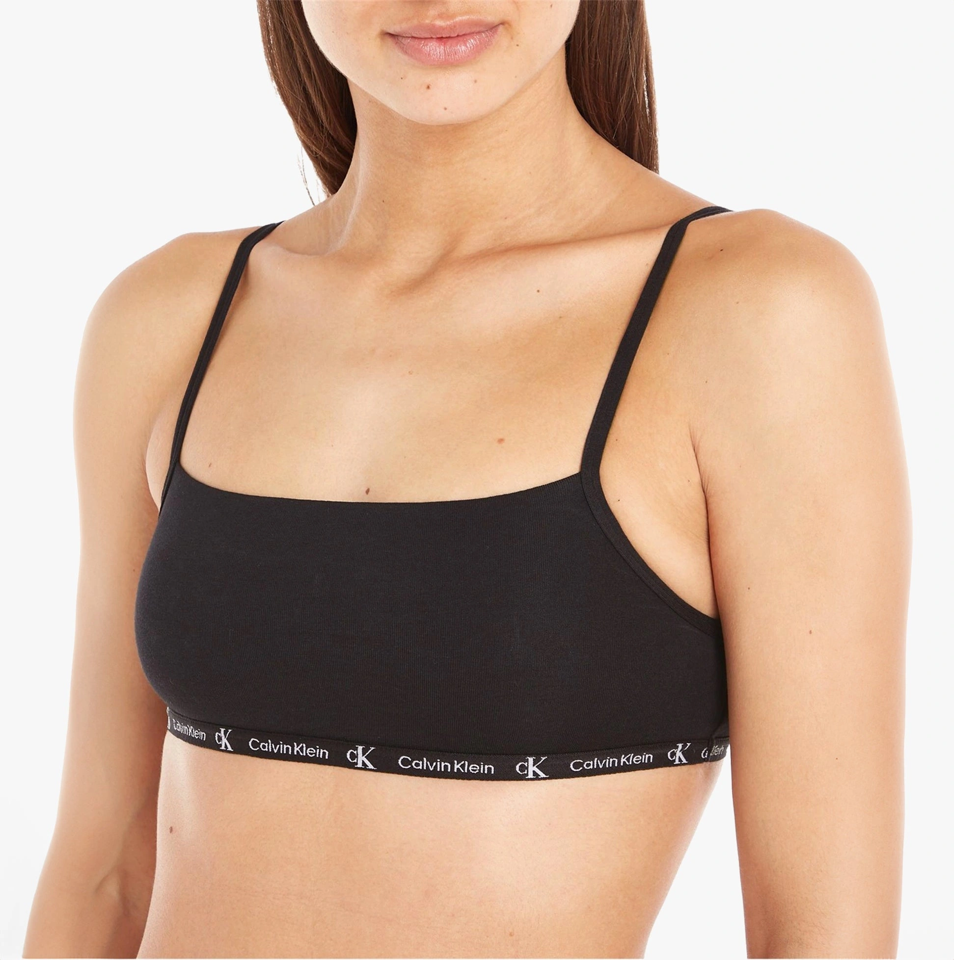 Calvin Klein 90s Tiger Print Bralette – Retro Black Cotton 2-Pack